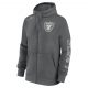 Nike Cotton Full-Zip Fleece Hoodie - NFL Las Vegas Raiders Iron Grey/Iron Grey XXL