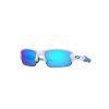 OAKLEY YOUTH FLAK XXS FRAME-POLISHED WHITE LENS-PRIZM SAPPHIRE