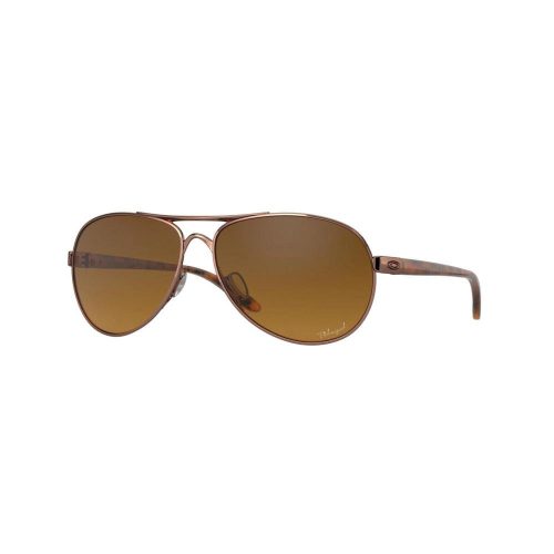 OAKLEY FEEDBACK FRAME-ROSE GOLD LENS-BROWN GRADIENT POLARIZED