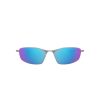 OAKLEY WHISKER FRAME-SATIN CHROME LENS-PRIZM SAPPHR IRIDIUM POLARIZED