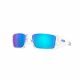 OAKLEY HELIOSTAT PRIZM SAPPHIRE POLARIZED LENSES, CLEAR FRAME