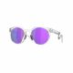 OAKLEY HSTN METAL PRIZM VIOLET LENSES, MATTE CLEAR FRAME 52