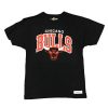 Mitchell & Ness NBA Chicago Bulls Team Arch Traditional Tee  BLACK