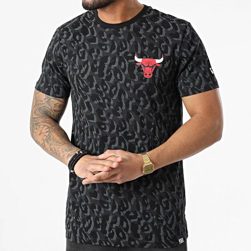 NEW ERA NBA CHICAGO BULLS SEASONAL AOP TEE GREY