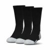 UNDER ARMOUR UA HEATGEAR CREW 3PK BLACK