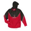 MITCHELL & NESS NBA CHICAGO BULLS HALF ZIP TEAM COLOUR ANORAK JACKET BLACK/RED