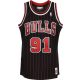 MITCHELL & NESS NBA CHICAGO BULLS DENNIS RODMAN #91 SWINGMAN JERSEY BLACK