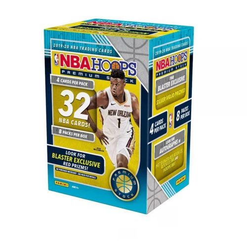 2019-20 PANINI NBA HOOPS PREMIUM STOCK BASKETBALL BLASTER (RED OR BLUE BOX) MULTICOLOR