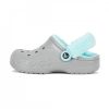 CROCS BAYA LINED FUZZ STRAP CLOG Grey/Ice Blue