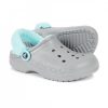 CROCS BAYA LINED FUZZ STRAP CLOG GREY/ICE BLUE 39-40