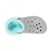 CROCS BAYA LINED FUZZ STRAP CLOG GREY/ICE BLUE 39-40