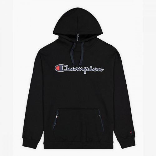 CHAMPION HOODED SWEATSHIRT BLK/BLACK