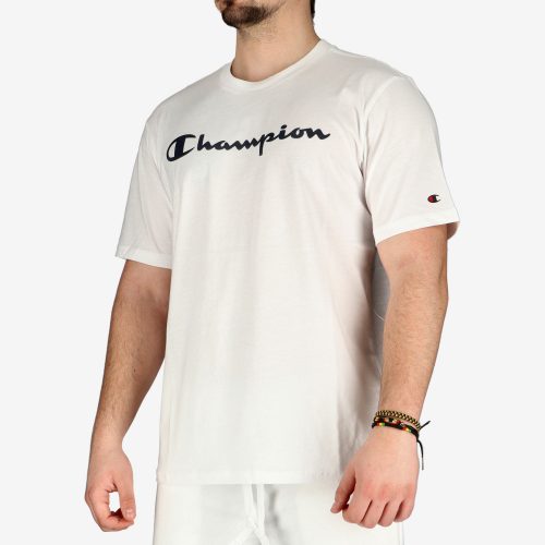 CHAMPION Crewneck T-Shirt WHT/BLACK