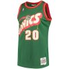 MITCHELL & NESS SEATLE SUPERSONICS GARY PAYTON # 20 SWINGMAN JERSEY GREEN