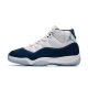 Air Jordan XI Retro (GS) Shoe WHITE/UNIVERSITY BLUE-MIDNIGHT NAVY