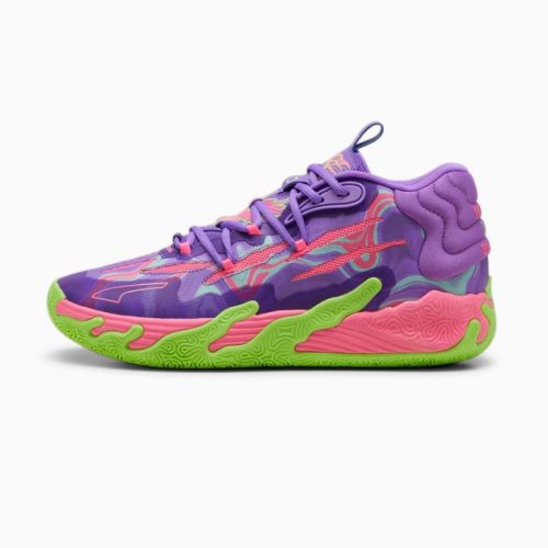 PUMA MB.03 LAMELO BALL "TOXIC" PURPLE GLIMMER-GREEN GECKO 44