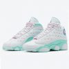 AIR JORDAN 13 RETRO (GS) WHITE/SOAR-AURORA GREEN-DIGITAL PINK