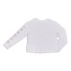 JORDAN GIRL FLOWERCHILD LONG SLEEVE TEE WHITE