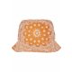 FLEXFIT BANDANA PRINT BUCKET HAT ORANGE