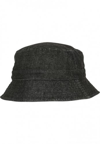 FLEXFIT DENIM BUCKET HAT BLACK/GREY