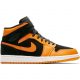 AIR JORDAN 1 MID BLACK/ORANGE PEEL-SAIL