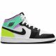 AIR JORDAN 1 MID (GS) WHITE/BLACK-VOLT-GREEN GLOW