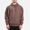 KARL KANI SWEATSHIRT SMALL SIGNATURE OS WASHED HEAVY SWEAT LANDSCAPE HOODIE BROWN M