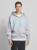 Karl Kani Star Logo Os Full Zip Hoodie Grey Melange/light Blue M