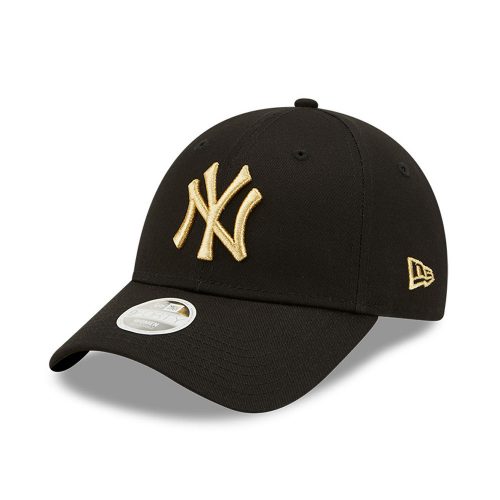 NEW ERA NEW YORK YANKEES FEMALE METALLIC LOGO 9FORTY BLACK ONE