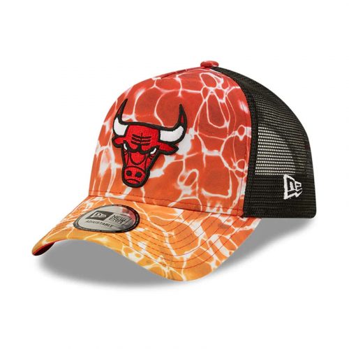 NEW ERA NBA CHICAGO BULLS SUMMER CITY A-FRAME TRUCKER CAP ORANGE