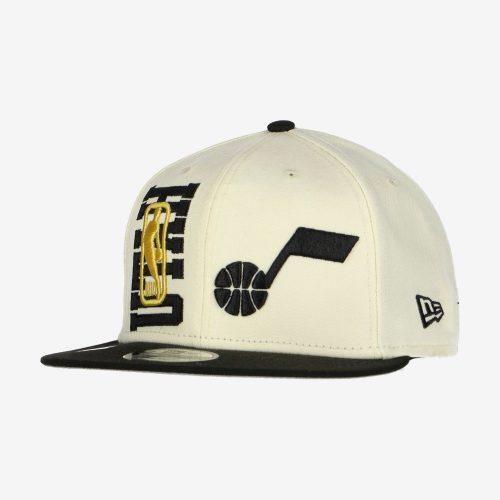 NEW ERA NBA UTAH JAZZ DRAFT 9FIFTY SNAPBACK CAP CREAM/BLACK