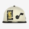 NEW ERA NBA UTAH JAZZ DRAFT 9FIFTY SNAPBACK CAP CREAM/BLACK