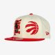 NEW ERA NBA TORONTO RAPTORS DRAFT 9FIFTY SNAPBACK CAP CREAM/RED