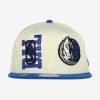 NEW ERA NBA DALLAS MAVERICKS DRAFT 9FIFTY SNAPBACK CAP CREAM/LIGHT BLUE