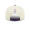 NEW ERA NBA LOS ANGELES LAKERS DRAFT 9FIFTY SNAPBACK CAP CREAM/PURPLE