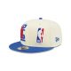 NEW ERA NBA NBA LOGO DRAFT 9FIFTY SNAPBACK CAP CREAM/ROYAL BLUE