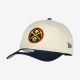 NEW ERA NBA DENVER NUGGETS DRAFT 9TWENTY STRAPBACK CAP CREAM/NAVY BLUE