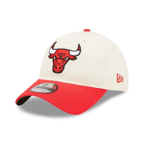 NEW ERA NBA CHICAGO BULLS DRAFT 9TWENTY STRAPBACK CAP CREAM/RED