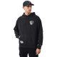 NEW ERA BROOKLYN NETS HALF LOGO OVERSIZED HOODIE BLACK