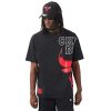 NEW ERA CHICAGO BULLS HALF LOGO OVERSIZED TEE BLACK