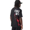 NEW ERA CHICAGO BULLS HALF LOGO OVERSIZED TEE BLACK