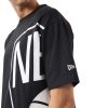 NEW ERA BROOKLYN NETS HALF LOGO OVERSIZED TEE BLACK