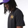 NEW ERA LOS ANGELES LAKERS NBA NEON FADE TEE BLACK