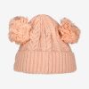 NEW ERA NEW YORK YANKEES FEMALE WMNS DOUBLE POM CUFF BEANIE PEACH