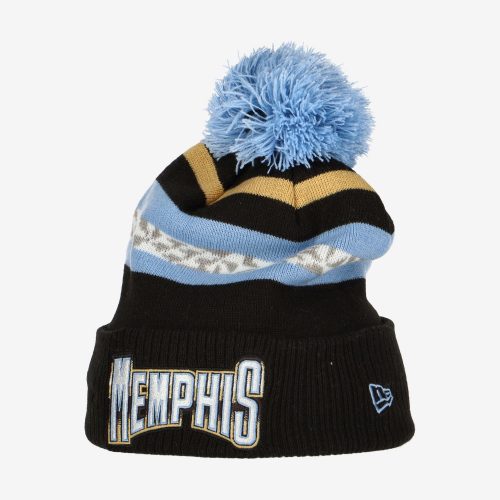 NEW ERA NBA MEMPHIS GRIZZLIES KNIT CITY EDITION 2022 BLACK/LIGHT BLUE