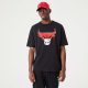 NEW ERA NBA CHICAGO BULLS NBA DRIP LOGO OS TEE BLACK