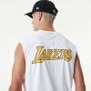 NEW ERA LOS ANGELES LAKERS NBA TEAM LOGO SLEVLSS TEE WHITE L