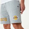 NEW ERA LOS ANGELES LAKERS NBA TEAM LOGO SHORTS GREY