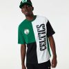 NEW ERA BOSTON CELTICS NBA CUT AND SEW OS TEE GREEN/BLACK/WHITE XL