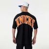 NEW ERA NEW YORK KNICKS NBA INFILL LOGO OS TEE BLACK L